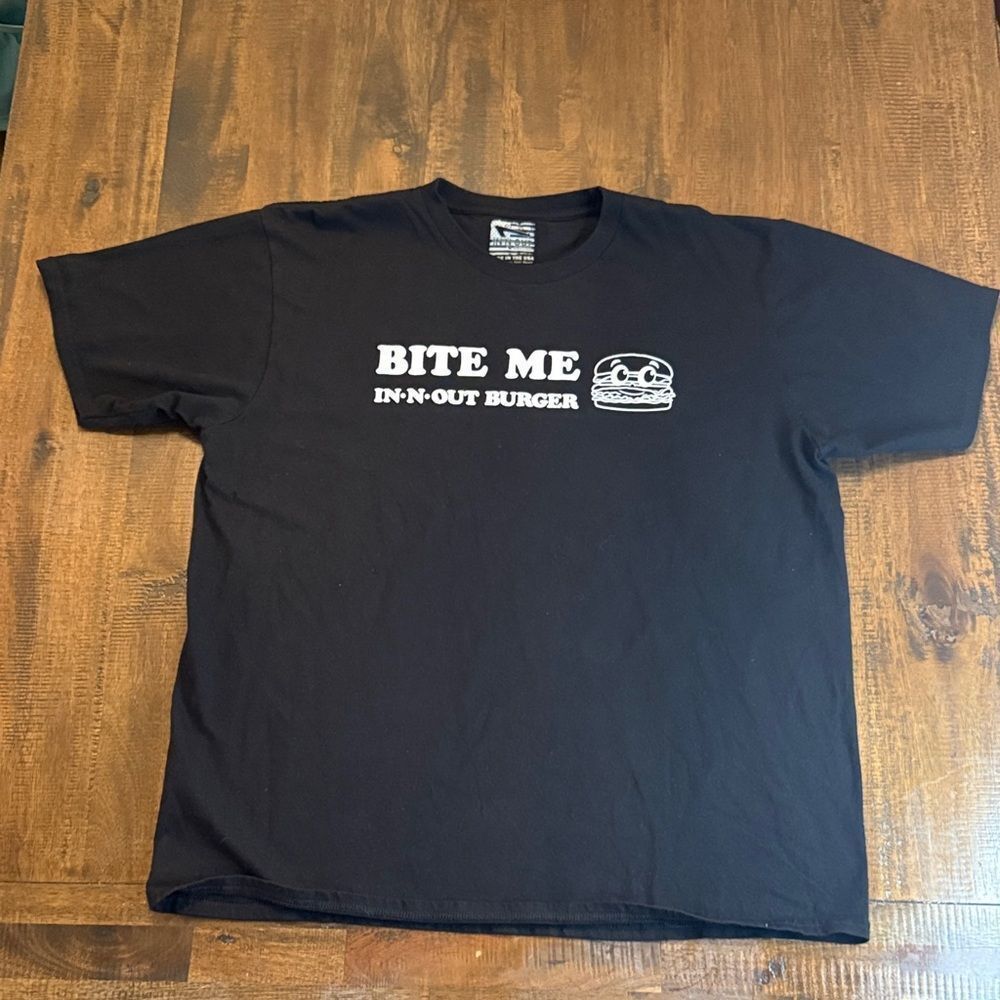 IN-N-OUT Bite Me  Black Graphic T-Shirt